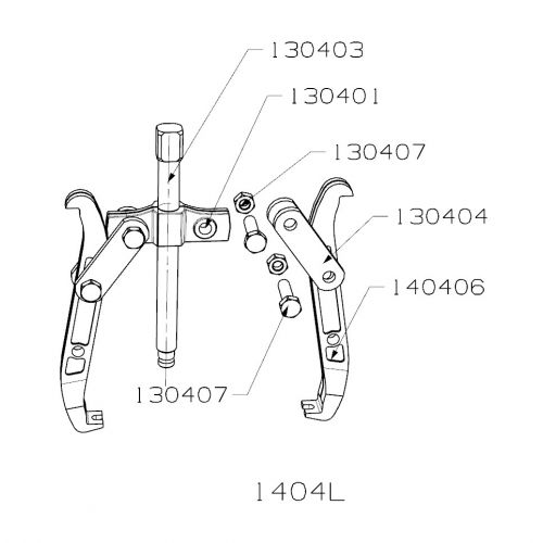 EXTRACTOR REVERSIBLE FORZA SERIE 1400L DE 2 PATAS LARGAS